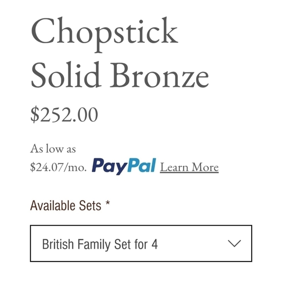 Vintage Solid Bronze Thai Made Cutlery Set of 4+ Chopstick Model Rosewood Box - Picture 3 of 10